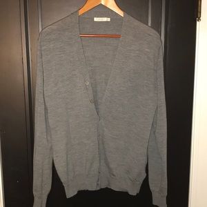 SuitSupply Cardigan Gray Merino Wool Suit Supply